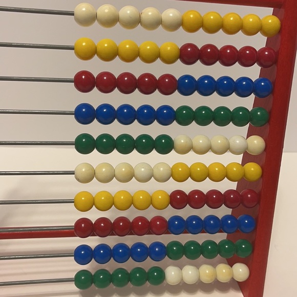 Kids Wooden Bead Abacus Educational Math Counting 100 Colorful - Picture 8 of 8